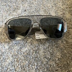 Versace Gray Aviator Sunglasses